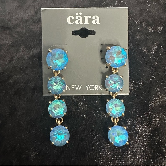 Cara Turquoise Beaded and Studded Earrings - Picture 3 of 4